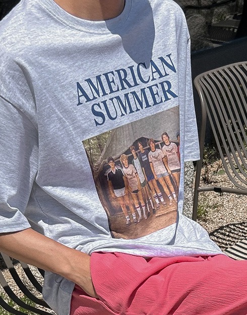 빈티지 아메리칸 썸머 반팔 티셔츠
